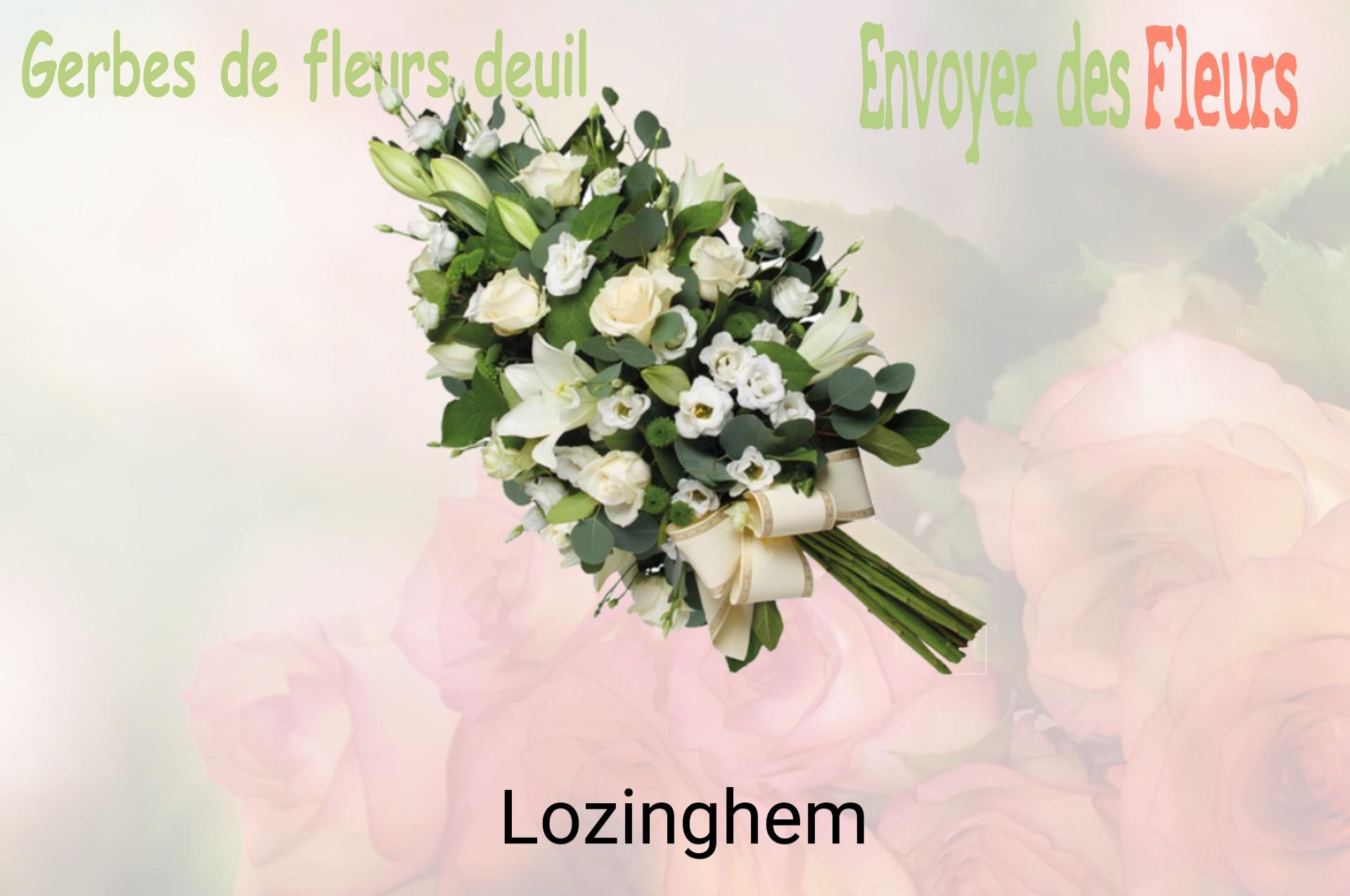 Gerbe de fleurs de deuil livrée à Lozinghem